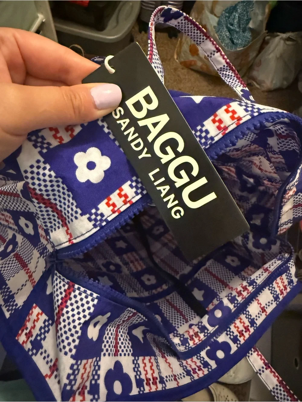 Baggu x Sandy Liang large nylon market bag